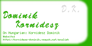 dominik kornidesz business card